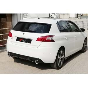 Peugeot 308 HB 2013+ - Difüzör/Arka Sport V1 Style, Egz. Ucu, Piano Black Ürün Yüzeyi, Vakum, Set