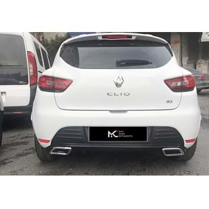 Renault Clio 4 2012+ - Difüzör Sport Krom Egz. Çerçevesi, Piano Black Vakum Set