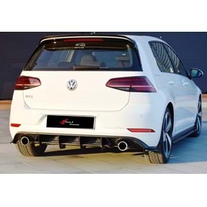 VW Golf Mk7 FL 2017+ - Difüzör GTI Max Design CNC 4W, Full Piano Black Vkm.