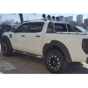 Ford Ranger T6 FL 2015+ - Çamurluk Kaplaması Elegance V1 Vidalı, Mat Siyah Vakum Set