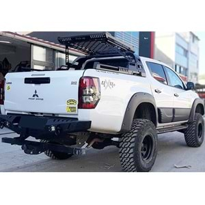 Mitsubishi L200 5 FL 2019+ - Çamurluk Kaplaması A Plus+ Elegance V3 Stil Vidalı, Mat Siyah Ürün Yüzeyi Vkm. Set