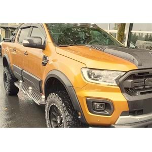 Ford Ranger Wildtrak T6 2018+ - Çamurluk Kaplaması A Plus+ Slim Oem Stil Park Asist Delikli, Mat Siyah Ürün Yüzeyi, Vkm., Set