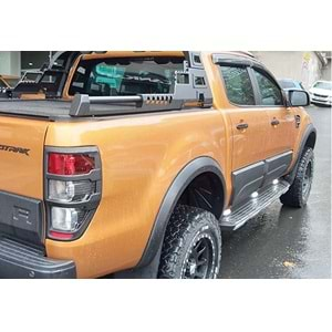 Ford Ranger Wildtrak T6 2018+ - Çamurluk Kaplaması A Plus+ Slim Oem Stil Park Asist Delikli, Mat Siyah Ürün Yüzeyi, Vkm., Set