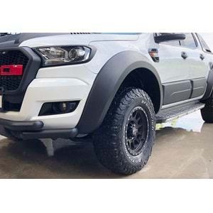 Ford Ranger T6 2011+ - Çamurluk Kaplaması A Plus+ Jumbo Stil, Mat Siyah Yüzey Vkm. Set