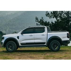 Ford Ranger T7 2022+ - Çamurluk Kaplaması/Üst, A Plus Sport V1 Stil, Mat Siyah Yüzey Vkm. Set