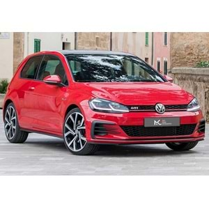 VW Golf Mk7 FL 2017+ - Panjur GTI Stil, Kırmızı Şerit Piano Black Izgara ABS