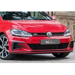 VW Golf Mk7 FL 2017+ - Panjur GTI Stil, Kırmızı Şerit Piano Black Izgara ABS