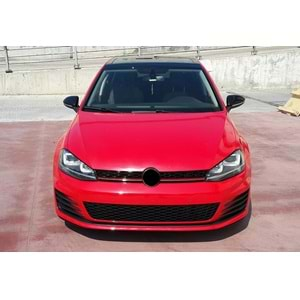 VW Golf Mk7 2012+ - Panjur GTI Stil, Kırmızı Şerit Piano Black Izgara ABS