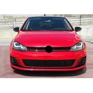 VW Golf Mk7 2012+ - Panjur GTI Stil, Kırmızı Şerit Piano Black Izgara ABS