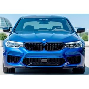 BMW G30 2017+ - Panjur M5 Stil Çift Çizgi, Piano Black Parlak Çerçeve İç Yüzey ABS Set