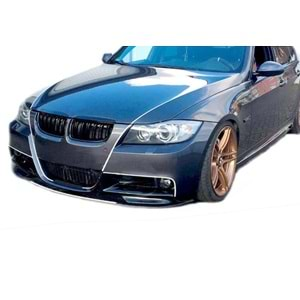 BMW E90 2004+ - Panjur M3 Stil Çift Çizgi, Piano Black Boyalı Çerçeve ve İç Yüzey, ABS, Set