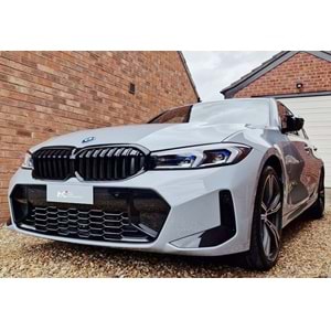 BMW G20 LCI 2022+ - Panjur M3 Stil Çift Çizgi, Piano Black Parlak Çerçeve İç Yüzey ABS Set