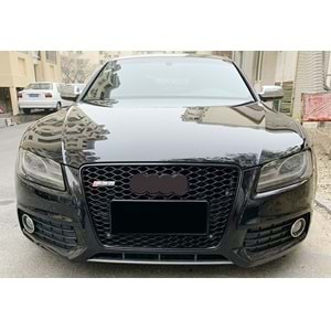 Audi A5 B8 2007+ - Panjur RS5 Stil, Piano Black Çerçeve+Izgara, ABS