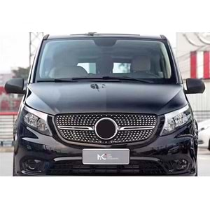 M. Benz W447 2014+ - Panjur Diamond Stil, Piano Black Üst Şerit Krm. İç ABS Set