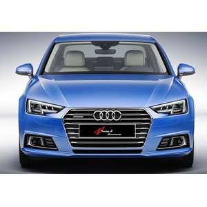 Audi A4 B9 2016+ - Panjur S4 Stil, Krm. Çerçeve Şerit Piano Black İç Yüzey ABS