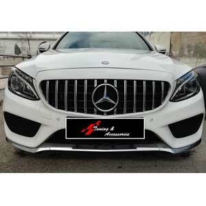 M. Benz W205 2015+ - Panjur GTR Oem Stil, Krm. Şerit Piano Black İç Yüzey ABS