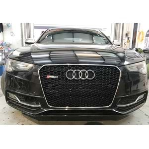 Audi A5 B8 FL1, 2 2011+ - Panjur RS5 Stil, Krm. Çerçeve Piano Black Izgara ABS