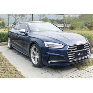 Audi A5 B9 2016+ - Panjur S5 Stil, Krm. Çerçeve Şerit Piano Black İç Yüzey ABS