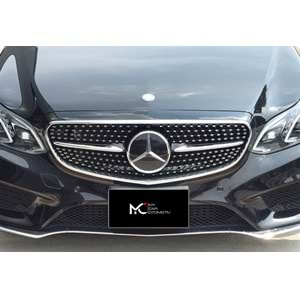 M. Benz W212 FL 2013+ - Panjur Diamond Stil, Piano Black Üst Şerit Krm. İç ABS Set