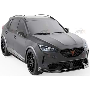 Seat Cupra Formentor Mk1 2020+ - Tampon Lipi/Ön, A Pex Cupra V1 Stil, Piano Black Parlak Ürün Yüzeyi, Vakum