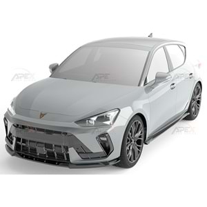 Seat Cupra Leon Mk1 FL 2024+ - Tampon Lipi/Ön, A Pex Cupra V1 Style, Piano Black Parlak Ürün Yüzeyi, Vakum