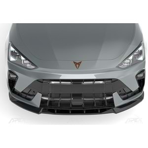 Seat Cupra Leon Mk1 FL 2024+ - Tampon Lipi/Ön, A Pex Cupra V1 Style, Piano Black Parlak Ürün Yüzeyi, Vakum
