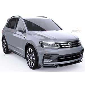 VW Tiguan Mk2 2016+ - Tampon Lipi/Ön, A Pex R/R Line V1 Stil, Piano Black Parlak Ürün Yüzeyi, Vakum