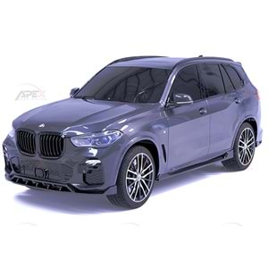 BMW G05 2019+ - Tampon Lip/Ön, A Pex X5M Sport V1 Stil, Piano Black Parlak Ürün Yüzeyi, Vakum