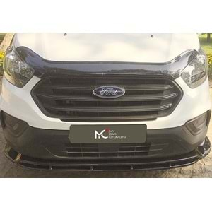 Ford Tran. Custom Mk1 FL 2018+ - Ön Lip A Plus+ V1 Stil Standart, Piano Black Parlak Ürün Yüzeyi Vkm.