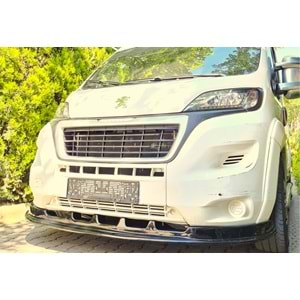 Fiat Ducato 3 FL 2014+ - Ön Lip A Plus+ V1 Stil Standart, Piano Black Parlak Ürün Yüzeyi Vkm.