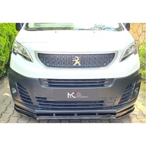 Peugeot Expert 3 2016+ - Ön Lip A Plus+ V1 Stil Standart, Piano Black Parlak Ürün Yüzeyi Vkm.