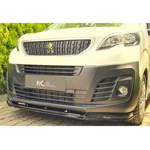 Peugeot Expert 3 2016+ - Ön Lip A Plus+ V1 Stil Standart, Piano Black Parlak Ürün Yüzeyi Vkm.