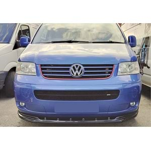 VW Transporter T5.1 2003+ - Ön Lip A Plus+ Standart V1 Stil, Piano Black Parlak Ürün Yüzeyi, Vkm.