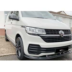 VW Transporter T6.2 2019+ - Ön Lip A Plus+ Standart V1 Stil, Piano Black Parlak Ürün Yüzeyi, Vkm.