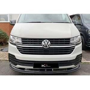 VW Transporter T6.2 2019+ - Ön Lip A Plus+ Standart V1 Stil, Piano Black Parlak Ürün Yüzeyi, Vkm.