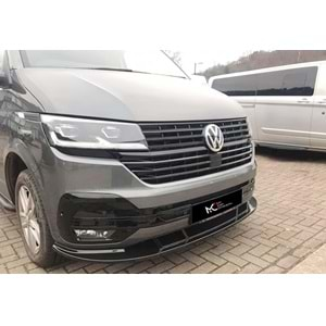 VW Transporter T6.2 2019+ - Ön Lip A Plus+ Standart V2 Stil, Piano Black Parlak Ürün Yüzeyi Vkm.