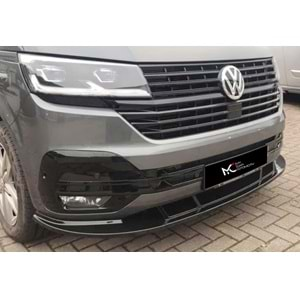 VW Transporter T6.2 2019+ - Ön Lip A Plus+ Standart V2 Stil, Piano Black Parlak Ürün Yüzeyi Vkm.