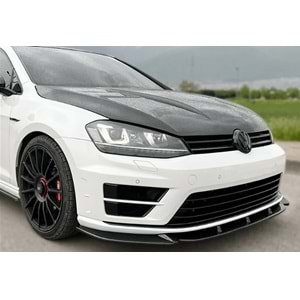 VW Golf Mk7 2012+ - Ön Lip A Plus+ R V2 Stil, Piano Black Parlak Ürün Yüzeyi Vkm.