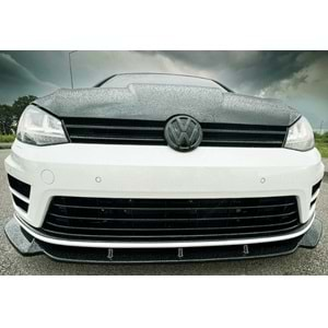 VW Golf Mk7 2012+ - Ön Lip A Plus+ R V2 Stil, Piano Black Parlak Ürün Yüzeyi Vkm.