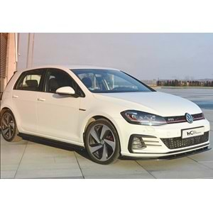 VW Golf Mk7 FL 2017+ - Ön Lip Max A Plus+ GTI V1 Stil, Piano Black Parlak Ürün Yüzeyi, Vkm.