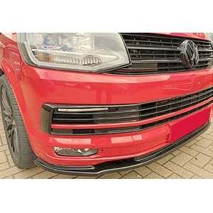 VW Transporter T6.1 2016+ - Ön Lip A Plus+ Standart V1 Stil, Piano Black Parlak Ürün Yüzeyi Vkm.