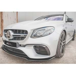 M. Benz W213 2017+ - Ön Lip Max A Plus+ E63 AMG V1 Stil, Piano Black Parlak Ürün Yüzeyi Vkm.