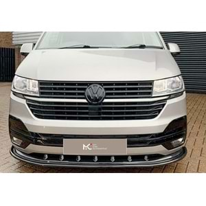 VW Transporter T6.2 2019+ - Ön Lip A Plus+ Standart V4 Stil, Piano Black Parlak Ürün Yüzeyi, Vkm.