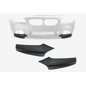 BMW F10 2010+ - Ön Flap A Plus+ M Performance V1 Stil, Piano Black Parlak Yüzey, Vkm., Set