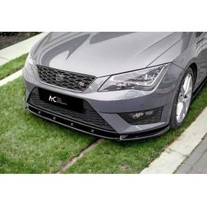 Seat Leon Mk3 2012+ - Lip/Ön A Plus+ FR/Cupra V1 Stil, Piano Black Parlak Ürün Yüzeyi, Vkm.