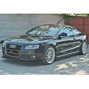 Audi A5 B8 2007+ - Ön Lip Max A Plus+ S5 S Line V1 Stil, Piano Black Parlak Ürün Yüzeyi Vkm.