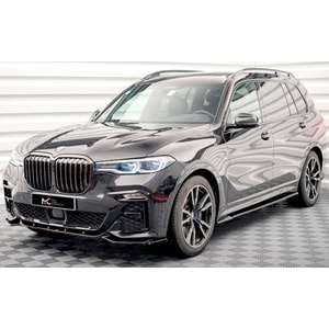 BMW G07 2018+ - Ön Lip A Plus+ M Pack V3 Stil, Piano Black Parlak Ürün Yüzeyi, Vkm.