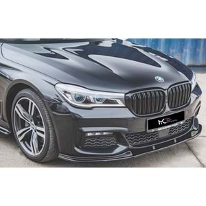 BMW G11 2015+ - Tampon Lipi/Ön, A Plus M Pack V2 Stil, Piano Black Parlak Ürün Yüzeyi, Vakum