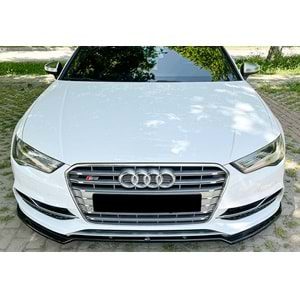 Audi A3 S3 8V SD 2012+ - Tampon Lipi/Ön A Plus+ S3/S Line V2 Stil, Piano Black Parlak Ürün Yüzeyi Vkm.