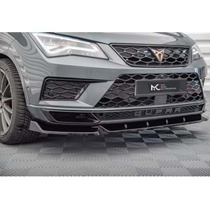 Seat Cupra Ateca Mk1 2018+ - Lip/Ön A Plus+ Cupra V1 Stil, Piano Black Parlak Ürün Yüzeyi Vkm